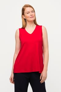 Ulla Popken Longtop Top diagonale Streifen A-Linie Rundhals ärmellos