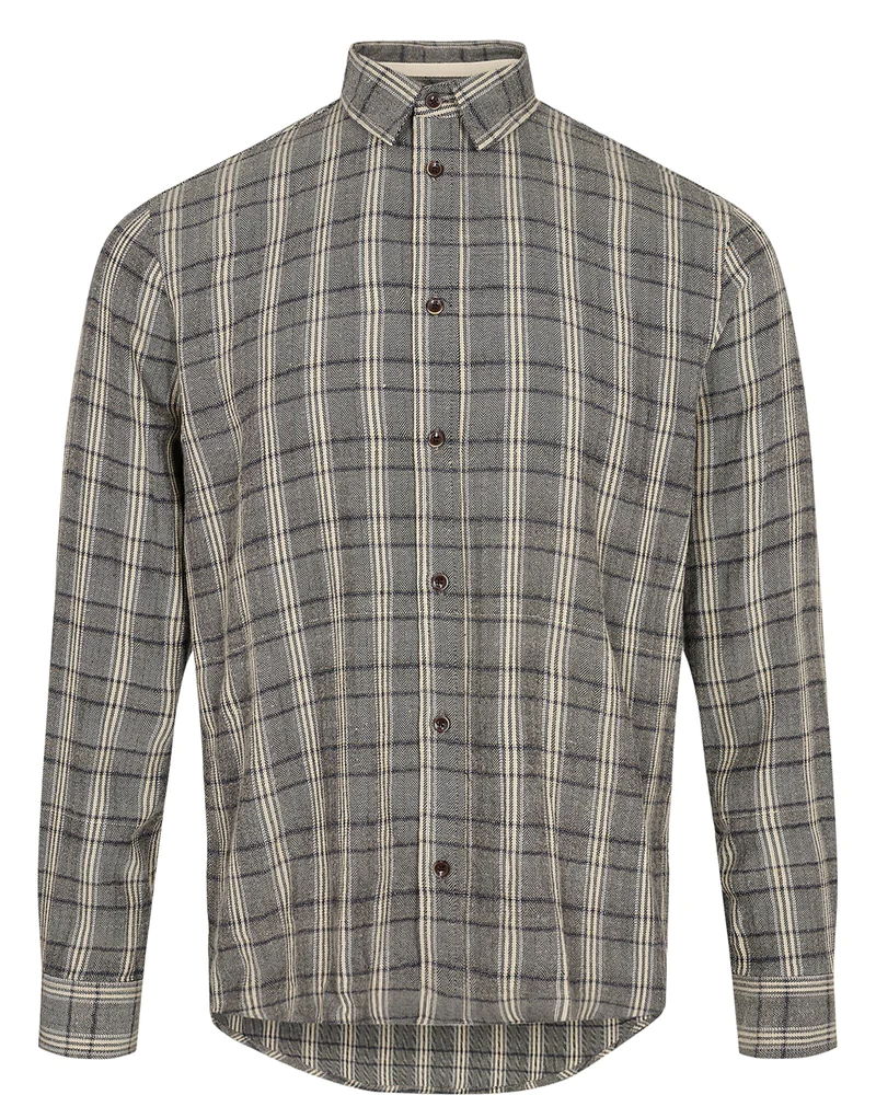 Anerkjendt Akleif l/s y/d stripe shirt caviar