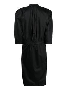 Thierry Mugler Pre-Owned 1980s jurk met geplooid detail - Zwart