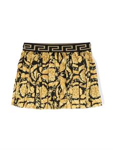 Versace Kids Plooirok met barokprint - Zwart