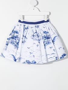 Monnalisa Rok met print - Wit