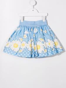Monnalisa Rok met madeliefjesprint - Blauw