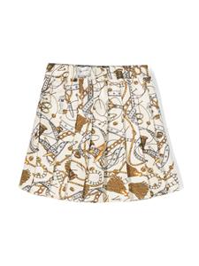moschinokids Moschino Kids Plooirok met print - Beige