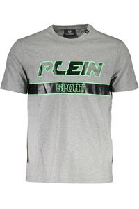 Plein Sport Heren Grijs Katoenen T-Shirt