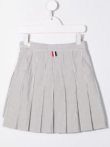 thombrownekids Thom Browne Kids Plooirok met gestreept detail - Grijs