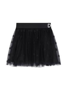 dolce&gabbanakids Dolce & Gabbana Kids Rok met logoband - Blauw