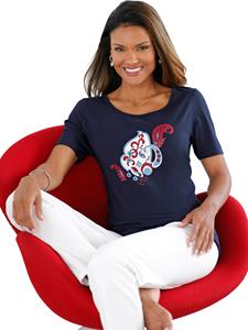 Your Look... for less! Dames Shirt met korte mouwen marine geprint Größe