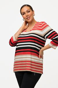 Ulla Popken Rundhalsshirt Shirt Möwe Classic Carree-Ausschnitt 3/4-Arm