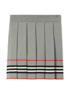 burberrykids Burberry Kids Gestreepte plooirok - Grijs