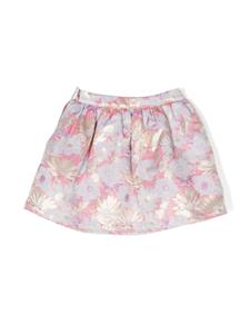 huckleboneslondon Hucklebones London Plooirok met bloemenprint - Roze