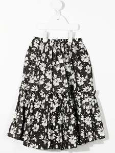 littlebambah Little Bambah Midi-rok met bloemenprint - Zwart