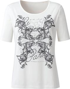 Your Look... for less! Dames Shirt met korte mouwen ecru-/antraciet Größe