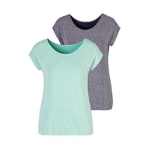 Vivance T-Shirt, (2er-Pack), mit elastischem Saum