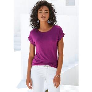 Vivance Shirt met korte mouwen Met elastiek in de band van zachte viscose-stretch