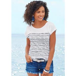 Beachtime T-shirt Met streepdessin in een zachte katoenkwaliteit
