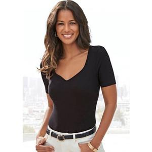 Vivance T-Shirt, (1 tlg.), mit herzförmigen Dekolleté