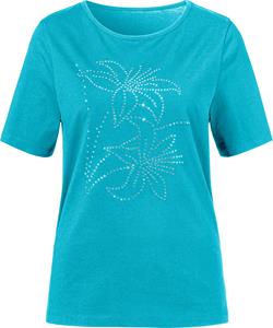 Your Look... for less! Dames Shirt met korte mouwen turquoise Größe