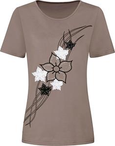 Your Look... for less! Dames Shirt met korte mouwen taupe Größe