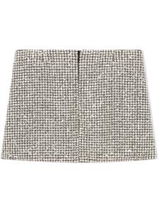 dolce&gabbanakids Dolce & Gabbana Kids Jersey mini-rok verfraaid met stras - Zilver
