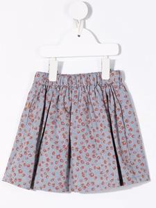 Knot Rok met bloemenprint - Blauw