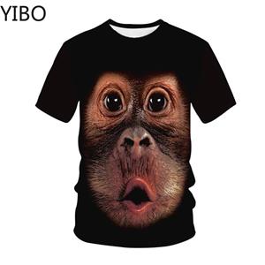 YIBO 3D Clothes 2020 Heren T-shirts 3D-geprinte dieren aap Tshirt korte mouw grappig ontwerp casual tops tees mannelijke casual streetwear