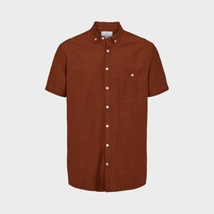Kronstadt Johan ~linen s/s shirt ks3430 tobacco