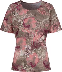 Your Look... for less! Dames Shirt met ronde hals ecru/flamingo bedrukt Größe