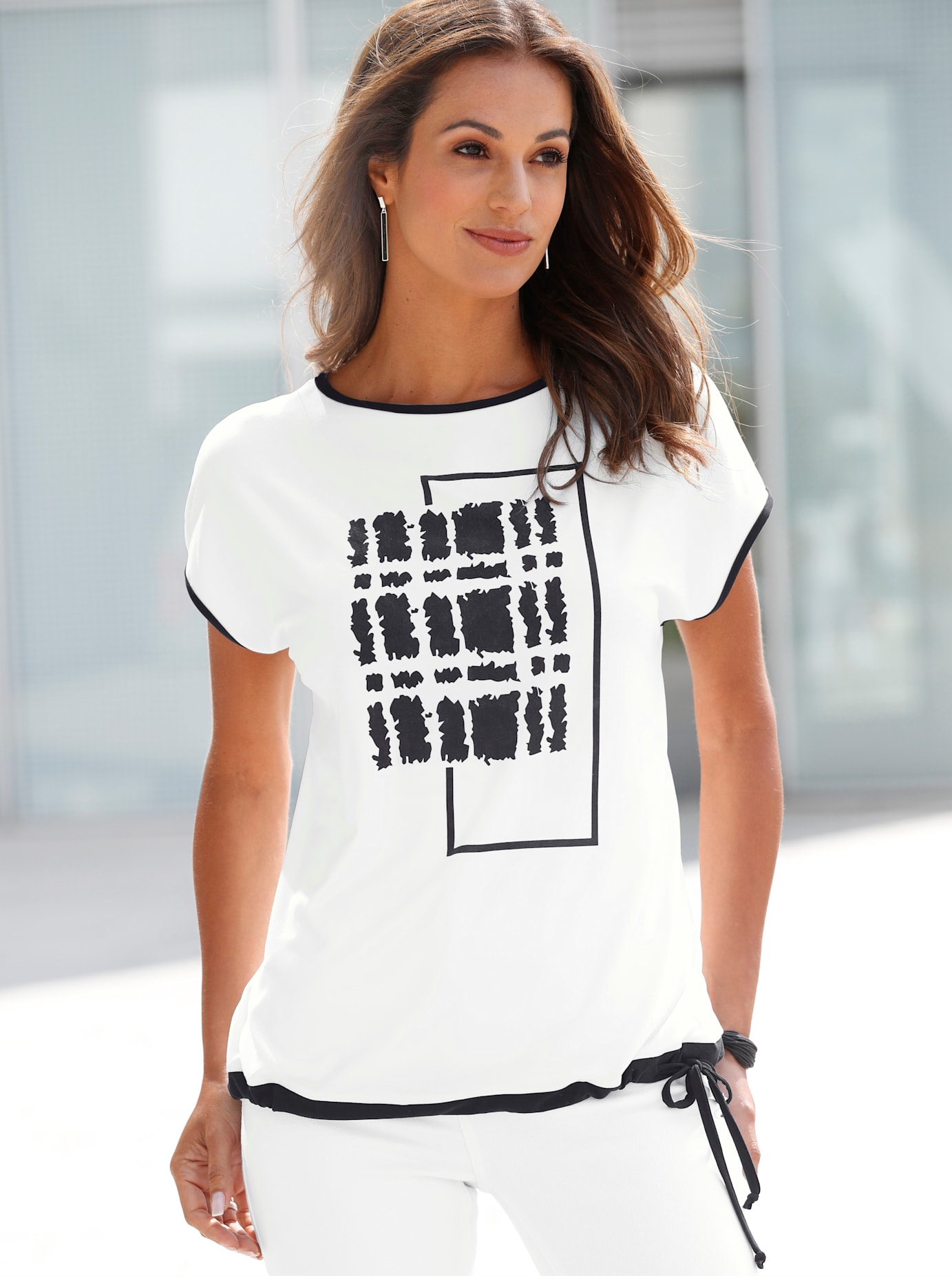 Your Look... for less! Dames Shirt met ronde hals ecru Größe