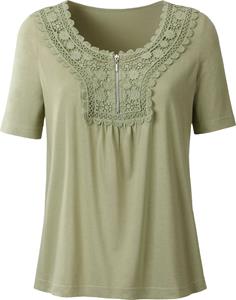 Your Look... for less! Dames Shirt met korte mouwen rietgroen Größe