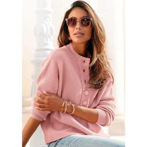 LASCANA Strickpullover, mit Knopfleiste