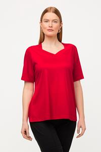 Ulla Popken Rundhalsshirt T-Shirt Classic V-Ausschnitt Halbarm