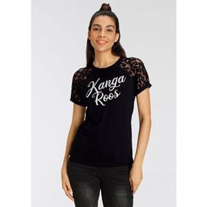 KangaROOS Spitzenshirt mit Raglanärmeln und Markenschriftzug - NEUE KOLLEKTION