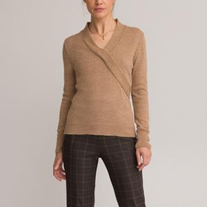 ANNE WEYBURN Trui met V-hals in grof tricot