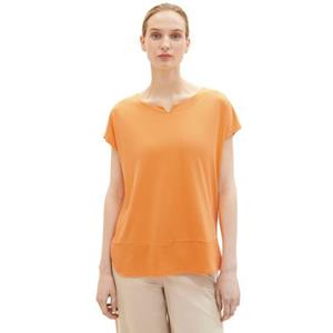 TOM TAILOR T-Shirt, mit raffiniertem Ausschnittschlitz
