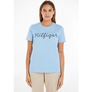 Tommy Hilfiger T-Shirt REG ROPE PUFF PRINT C-NK SS mit großem Tommy Hilfiger Logoschriftzug auf der Brust