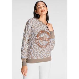 Bruno Banani Rundhalspullover, Animal Muster Jacquard