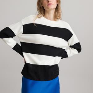 LA REDOUTE COLLECTIONS Gestreepte trui met ronde hals