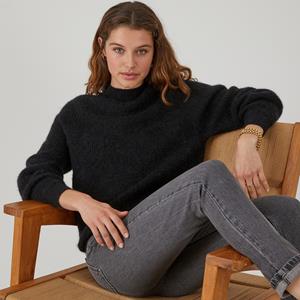 LA REDOUTE COLLECTIONS Trui met hoge hals, gemende alpaca