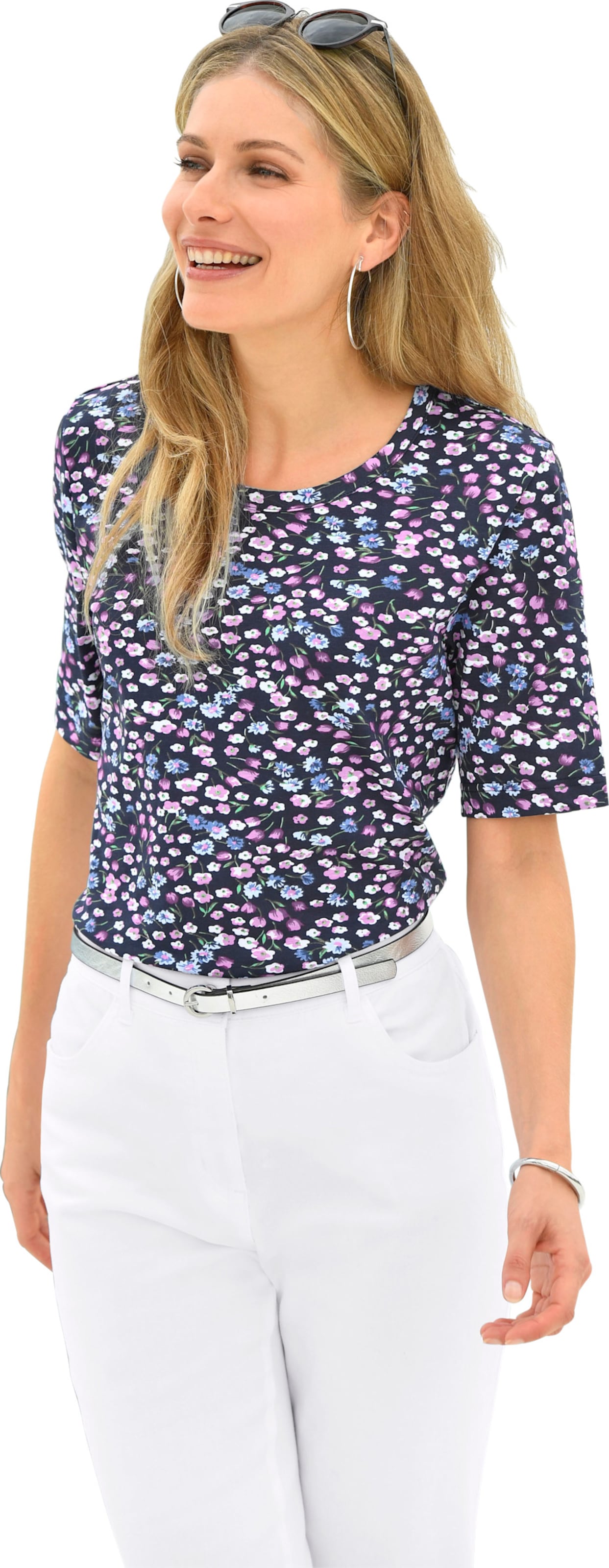 Classic Basics Shirt met print Shirt (1-delig)