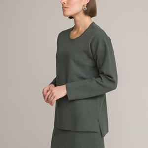 ANNE WEYBURN Trui met ronde hals in milano tricot