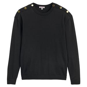 ANNE WEYBURN Trui met ronde hals in fijn tricot, mixed wol