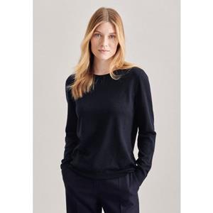 seidensticker Strickpullover Schwarze Rose Rundhals Uni