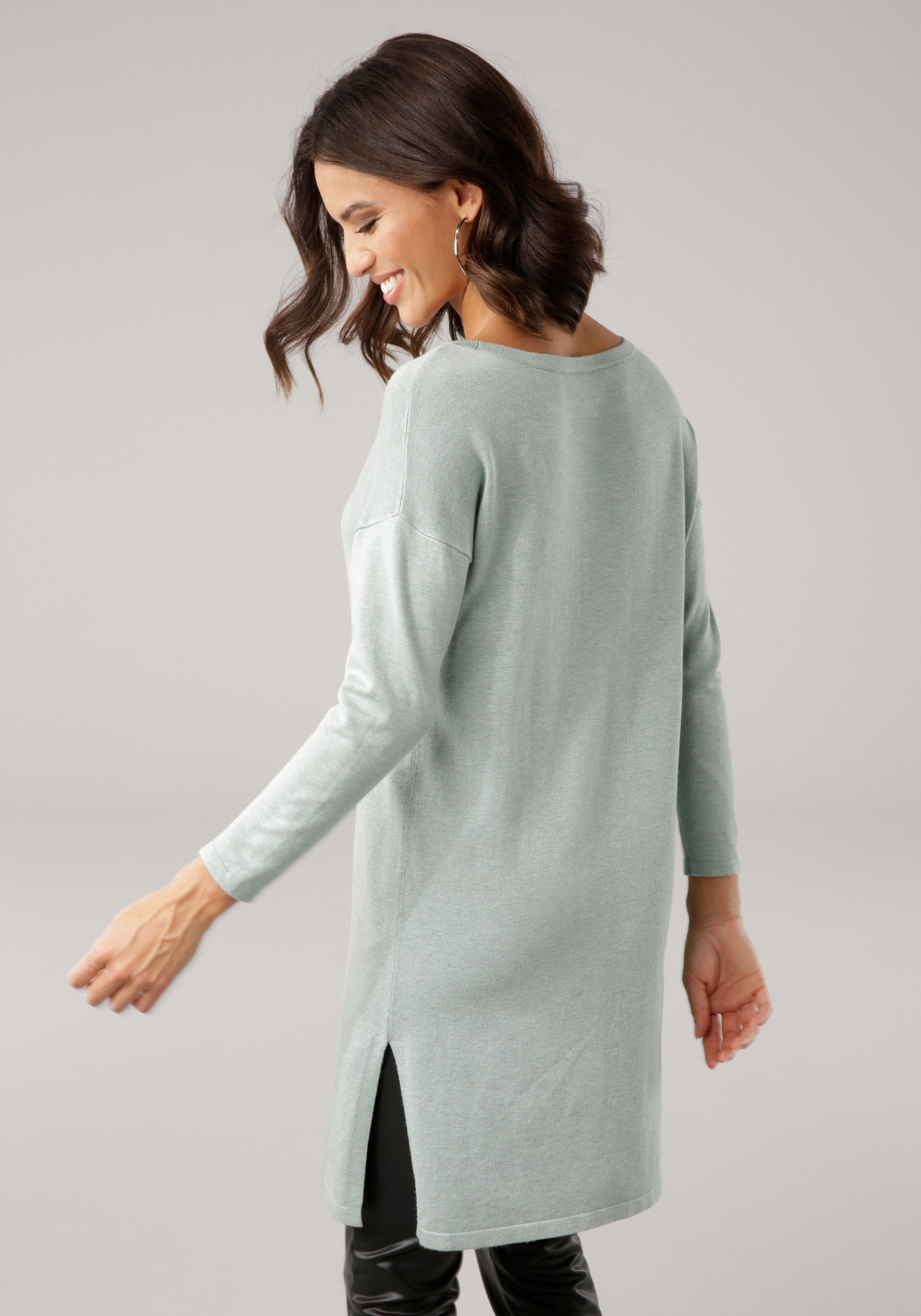 Laura Scott Longpullover, mit Seitenschlitzen