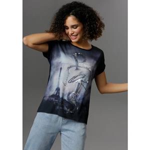 Aniston SELECTED Blusenshirt, mit glänzendem Folienprint