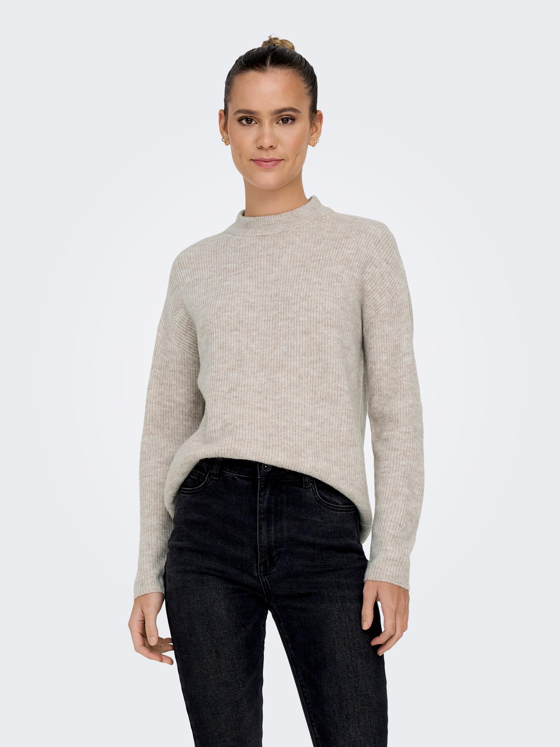 Only Gebreide trui ONLCAMILLA O-NECK L/S PULLOVER KNT