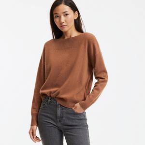 LA REDOUTE COLLECTIONS Trui met boothals in fijn tricot, kasjmier