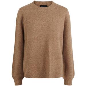 pieces Rundhalspullover "PCJANITA LS O-NECK WOOL KNIT"