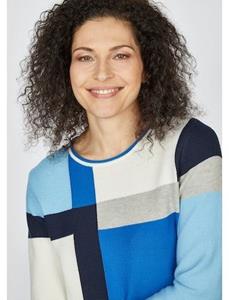 Rabe Strickpullover, mit gestickter Aufschrift