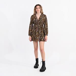 LILI SIDONIO Bedrukte jurk met V-hals, aangetrokken onder de buste