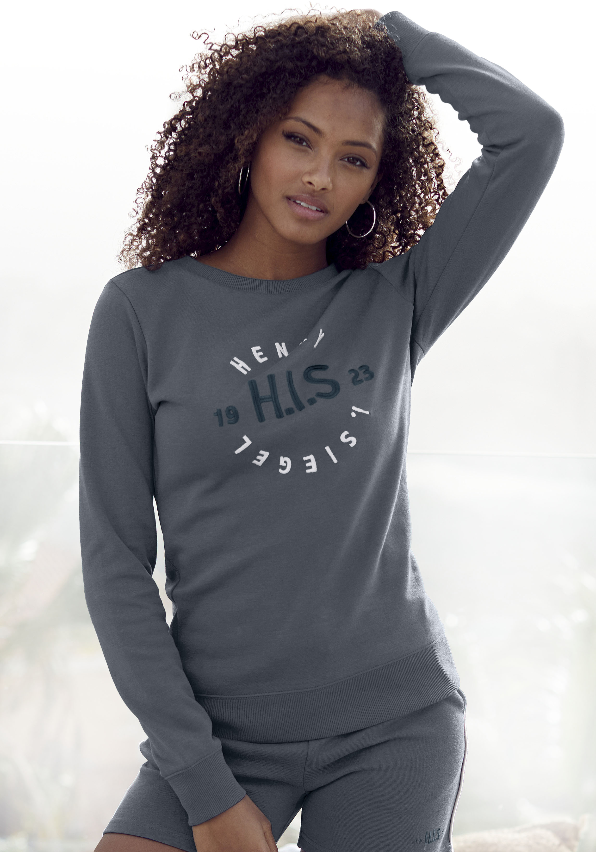 H.I.S Sweatshirt, mit großer Logo Stickerei